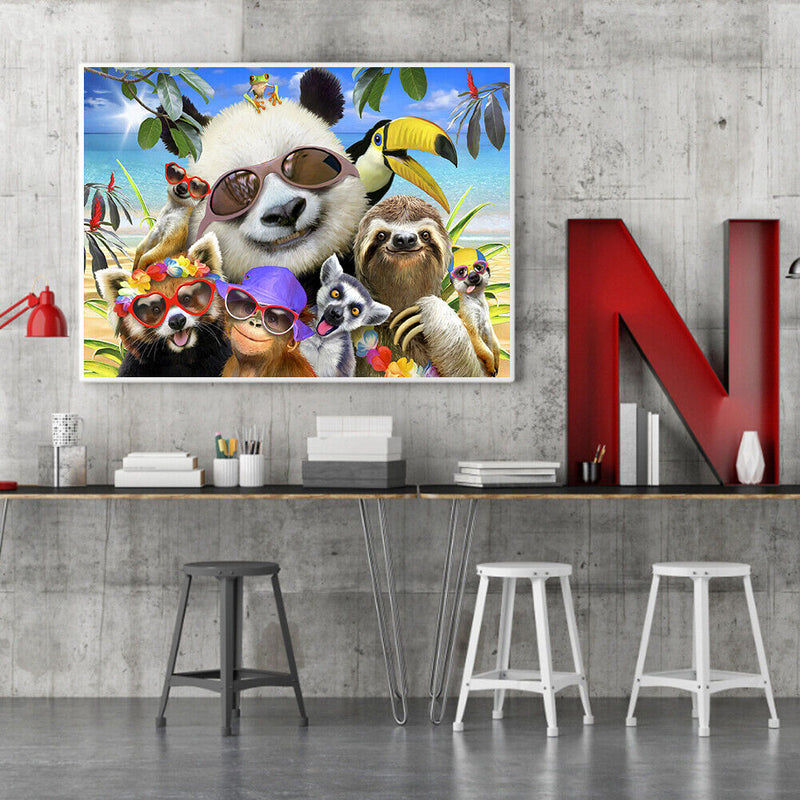 Panda Sloth Oil Painting By Numbers DIY Frameless Art Picture On Canvas Set
