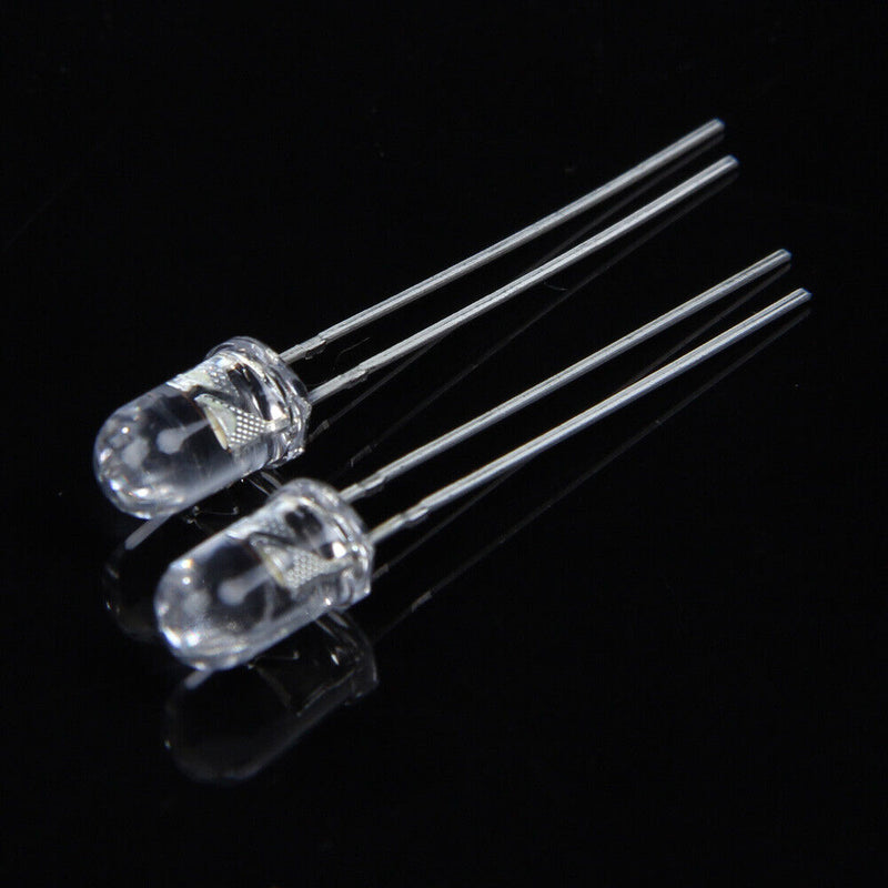 100Pcs 5mm White Ultra-Bright LED Light Lamp Emitting Diodes 15000MCD