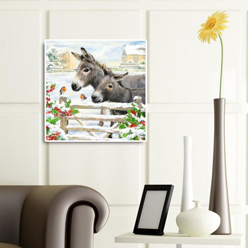 DIY Diamond Painting Donkey Full Round Drill Mosaic Art Picture Rhinestone Kits
