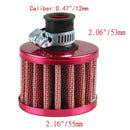 12mm Red Car Motor Cold Air Intake Filter Turbo Vent Crankcase Breather