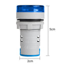 220V AC Round LED Digital Display Voltage Meter Ampermeter Monitor (Blue) Newly