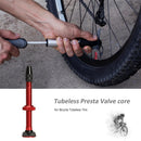 2pcs 60mm MTB Road Bike Extender Valves Tubeless Presta Valve Core (Red) Newly