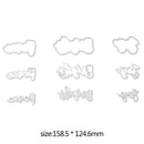 Blessing Series Metal Cutting Dies Paper Card Transparent Seal Stamp Album Craft