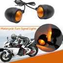 1 Pair Mini Retro Motorcycle Turn Signal Lights 1-Wire Amber Motorbike Blinkers