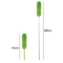 Adjustable Stretch Microfiber Duster Static Suction Dusting Brush (Green) Newly