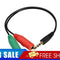 3.5mm Male to 2 Female Audio Stereo Splitter Earphone Extension Cable