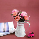 Style Iron Sheet Garden Home Embossed Wrought Watering Can Vases Flower Bucket