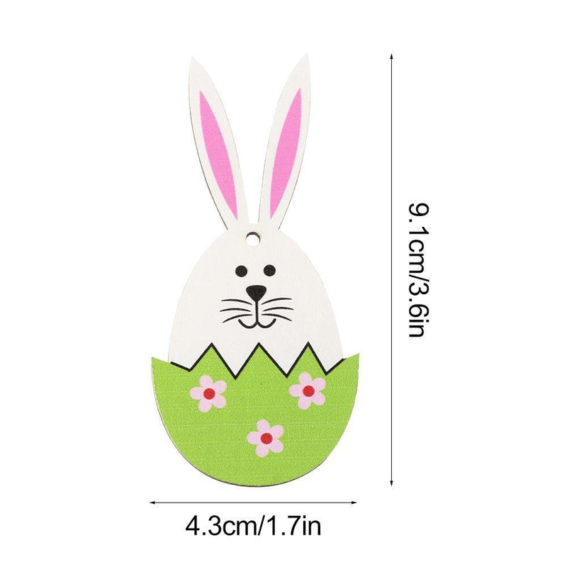 Wooden Hanging Ornaments Easter Rabbit Easter Wood Chips Easter Decorations