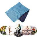 Sports Cooling Towel Fitness Gym Soft Absorbent Sweat Scarf (Light Blue)