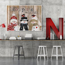 Three Snowman Oil Paint by Numbers Hand Painted Frameless Picture Home Ornament