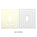 4pcs Metal Cutting Dies Stencils for DIY Scrapbook (Rectangular Butterfly)-