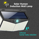 2pcs 208LED Solar Power PIR Motion Sensor Wall Light Outdoor Garden Lamp Newly