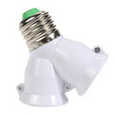 2 in 1 E27 Lamp Socket Splitter Adapter Light Bulb Base Stand Holder