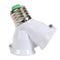 2 in 1 E27 Lamp Socket Splitter Adapter Light Bulb Base Stand Holder