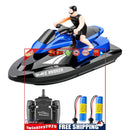 2.4G Waterproof 20km/h RC Boat High Speed Remote Control Motorboat (Blue D)