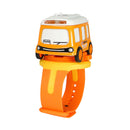 #A Mini Cartoon Cars Analog Electronic Watch Wrist Racing Pull Back for Kid Boy