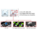 50pcs 3 Pin Silent RGB LED Tactile Switch for Mechanical Keyboard (Coffee)