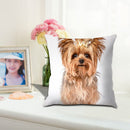Crown Dog Print Linen Pillowcase Cushion Pillow Cover for Bed Sofa Car Throw