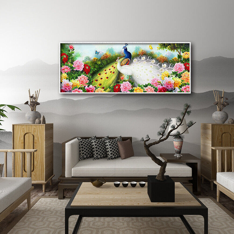 110x45cm Peacock DIY Special-shaped Diamond Painting Rhinestone Cross Stitch