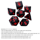 7pcs/Set Multi-Sided Digital Dices D4 D6 D8 D10 D12 D20 for TRPG (Red) Newly