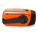 2000mAh Portable Hand Crank FM AM WB NOAA Radio Solar Radio Torch (Orange) Newly