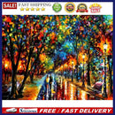 Painting By Numbers Kit DIY Romantic Stroll Hand Painted Canvas Oil Art Pic