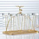 Rack 6 Hook Metal Mug Cup Holder Coffee Cups Stand Storage Rack Holder Mug Rack