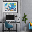 Full Round Luminous Diamond Painting Starry Night Rhinestone Wall Picture Gif