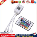 1 to 2 LED Controler Box 24 Keys IR Remote Controller for RGB Lights Strip Newly