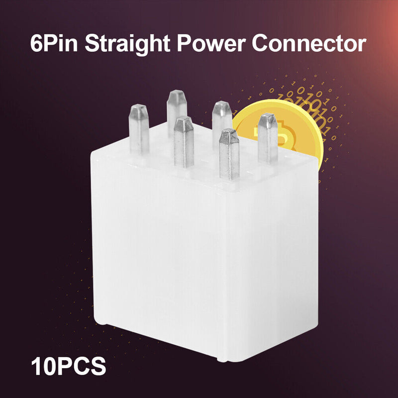 10pcs 6Pin BTC Miner Connector Replacement Power Supply Looper Male Header Newly