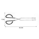 Stainless Steel Scissor Tongs Food Meat Scissor Baking Bread Clamp Barbecue Tong