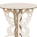 Flower Pot Base Holder Wood Plant Succulent Display Stand Shelf (Butterfly)