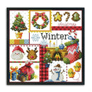 14CT Stamped Cross Stitch Kits DIY Printed Needlework Decor (K943 Winter) Newly