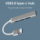 USB C HUB USB 3.0 Type-C Hub 4 Ports Splitter Adapter for PC (A809 Grey)
