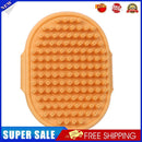 Dog Cat Bath Brush Comb Rubber Pet Hair Fur Grooming Massage Glove (Orange)
