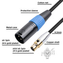 XLR Male to Mini XLR Female Audio Cable Adapter for Canon Camera Mixer Reco