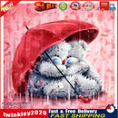 DIY 5D Diamond Embroidery Painting Umbrella Bear Cross Stitch Craft Decor Newly