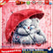DIY 5D Diamond Embroidery Painting Umbrella Bear Cross Stitch Craft Decor Newly