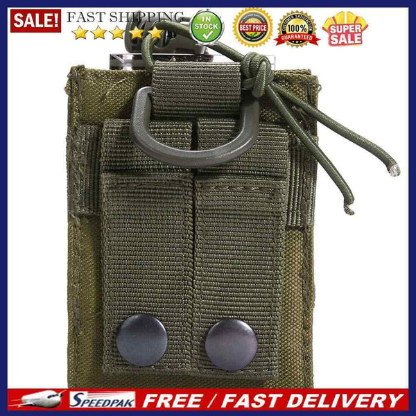 Outdoor Molle Radio Walkie Talkie Holder Bag Magazine Pouch Pocket(Green)