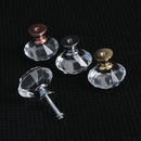 Drawer Crystal Glass Knobs Cupboard Pulls Door Knobs Diamond Shape Pull Handle