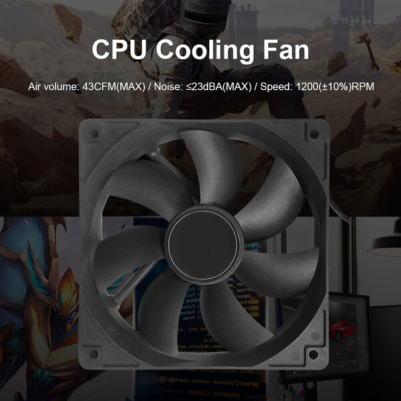 120mm 4-Pin PC Case CPU Cooling Fan Quiet Radiator Heatsink Computer Accessories