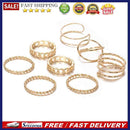 8pcs Simple Twist Rings Metal Retro Multilayer Knuckle Ring for Women Jewel