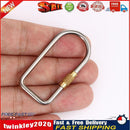 D Shape Titanium Alloy Screw Lock Carabiner Clip Hook Keychain Camping Newly
