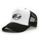 Adjustable Fish Baseball Cap Fisherman Trucker Hat for Women (Black White)