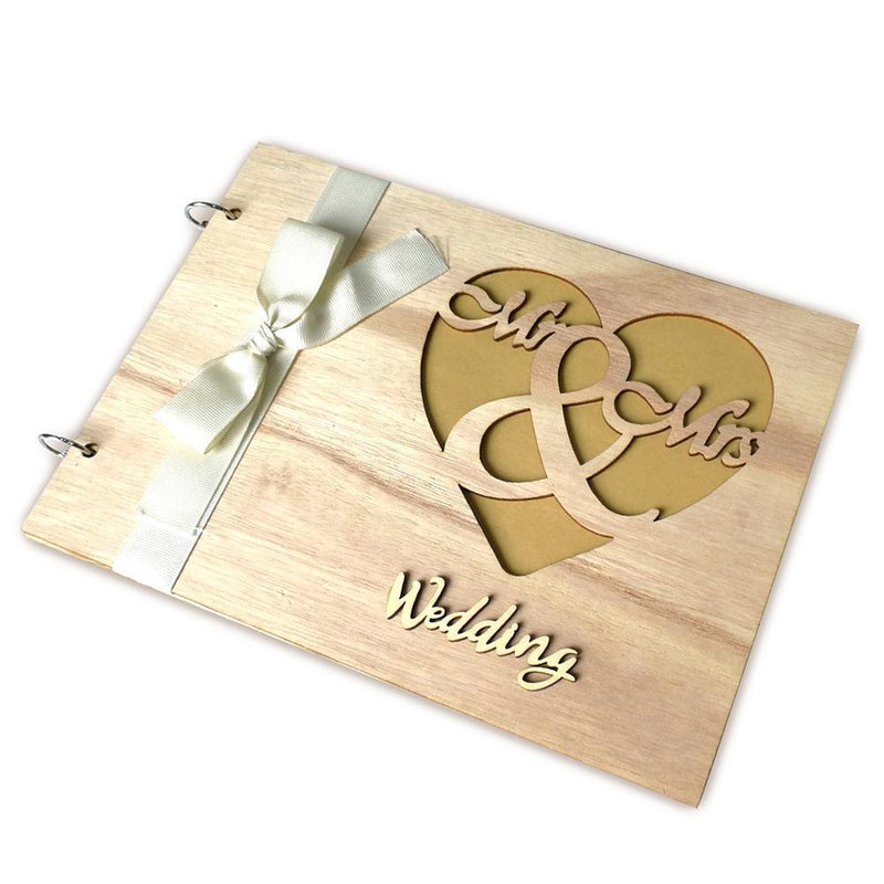 20pcs Wooden Guest Book Signs Wedding Marriage Guestbook Decor (JM01457) Newly