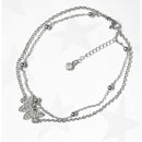 Adjustable Chain Beaded Heart Summer Jewelry Foot Anklet Beach Double Layer