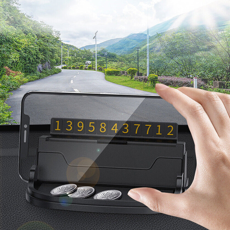 Mobile Phone Holder Car-styling Temporary Parking Telephone Number License Card