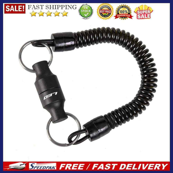 Magnetic Net Release Magnet Clip Holder Retractor with Cord for Fly Fishing