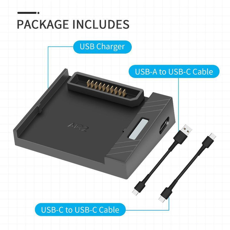 Drone Battery Charger USB QC 3.0 Fast Charger For DJI Mavic Air 2S/Air 2