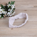 Korean Stripe Bow Knot Baby Hair Band Infant Cute Elastic Headband(Grey)